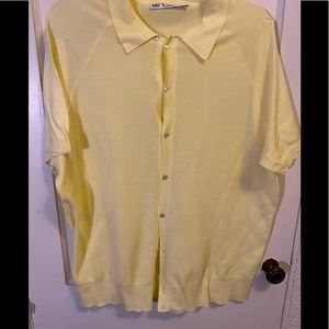 Mr Turk men’s cotton button down short sleeve sweater… light weight… size Large